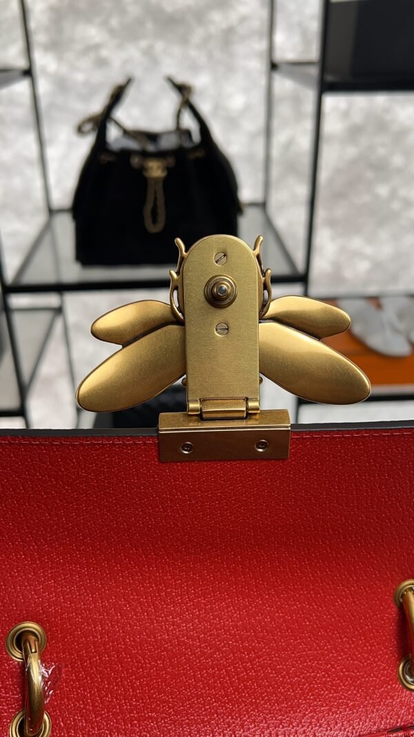 Gucci GG Supreme Monogram Small Queen Margaret Top Handle Bag Red