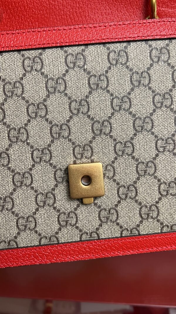 Gucci GG Supreme Monogram Small Queen Margaret Top Handle Bag Red