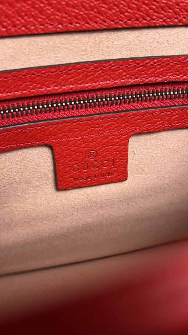 Gucci GG Supreme Monogram Small Queen Margaret Top Handle Bag Red
