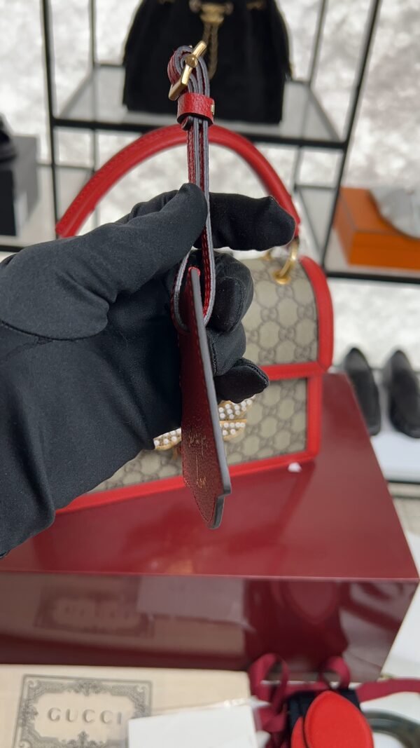 Gucci GG Supreme Monogram Small Queen Margaret Top Handle Bag Red