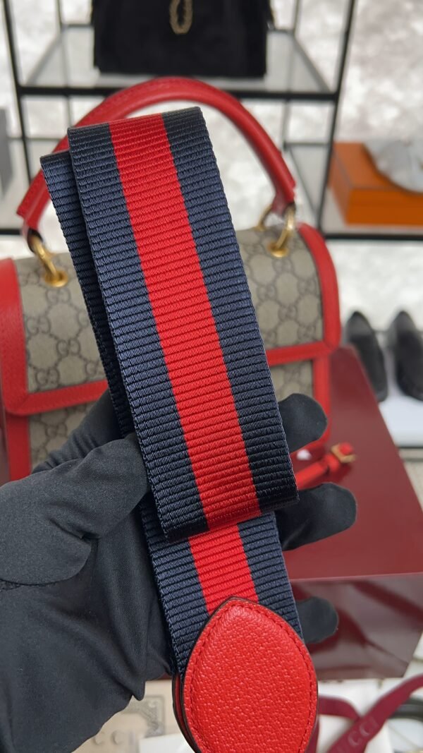 Gucci GG Supreme Monogram Small Queen Margaret Top Handle Bag Red