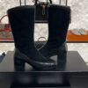 CHANEL High boots – Suede calfskin & lambskin, black