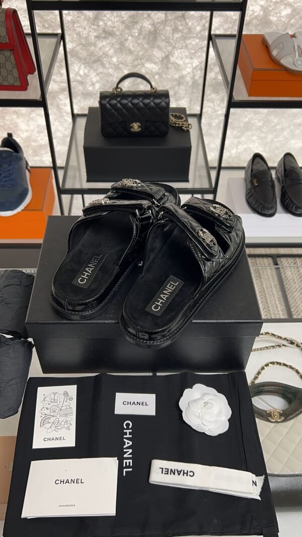 Chanel Black Dad Sandals
