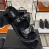Chanel Black Dad Sandals