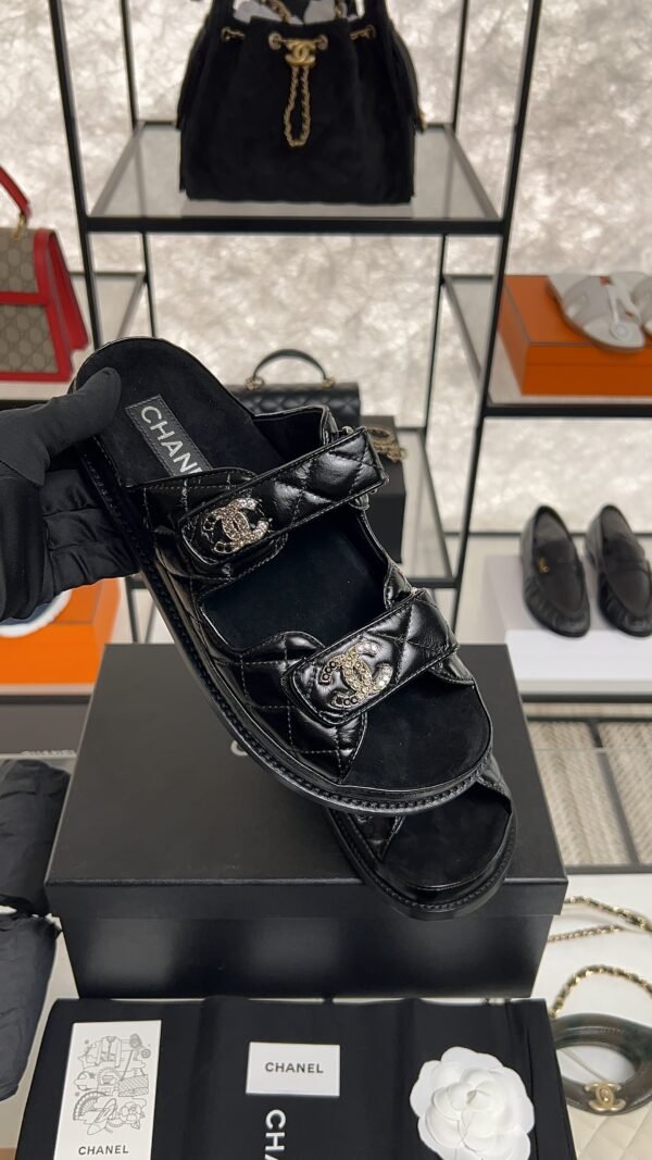 Chanel Black Dad Sandals