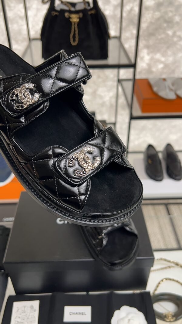 Chanel Black Dad Sandals