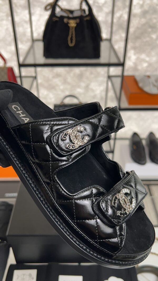 Chanel Black Dad Sandals
