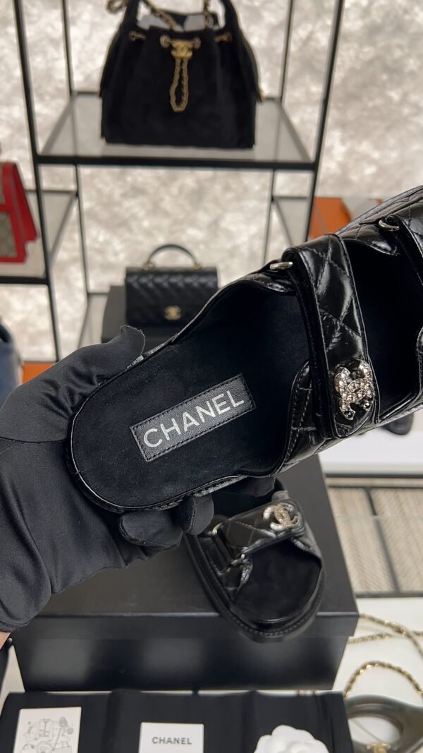 Chanel Black Dad Sandals