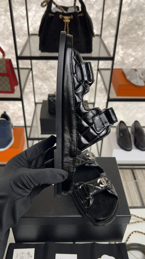 Chanel Black Dad Sandals