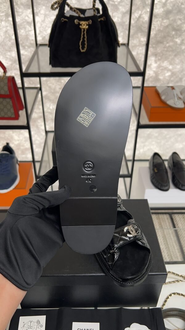 Chanel Black Dad Sandals