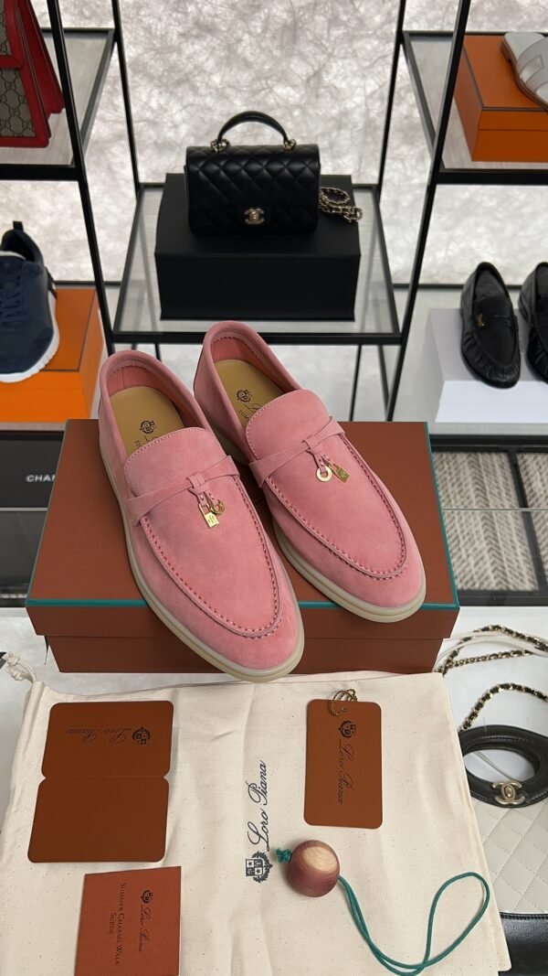 Loro Piana Summer Charms Walk Loafer Pink