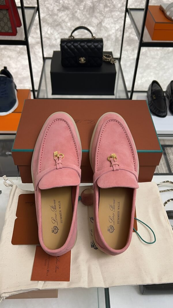 Loro Piana Summer Charms Walk Loafer Pink