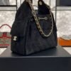 Chanel Small 25 Handbag Black Suede Quilted