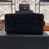 Chanel Small 25 Handbag Black Suede Quilted