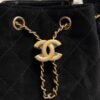Chanel Small 25 Handbag Black Suede Quilted