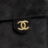 Chanel Small 25 Handbag Black Suede Quilted