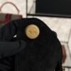 Chanel Small 25 Handbag Black Suede Quilted