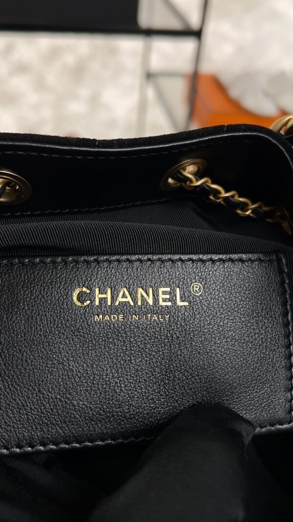 Chanel Small 25 Handbag Black Suede Quilted