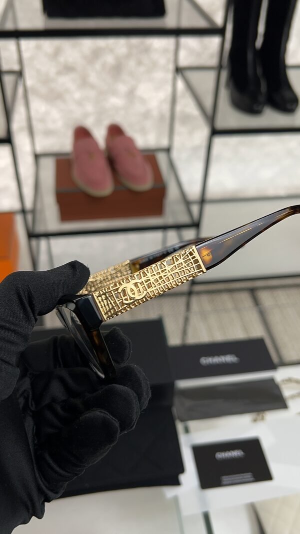 Chanel Cat Eye Eyeglasses Frame: Acetate & Chain, Dark Tortoise