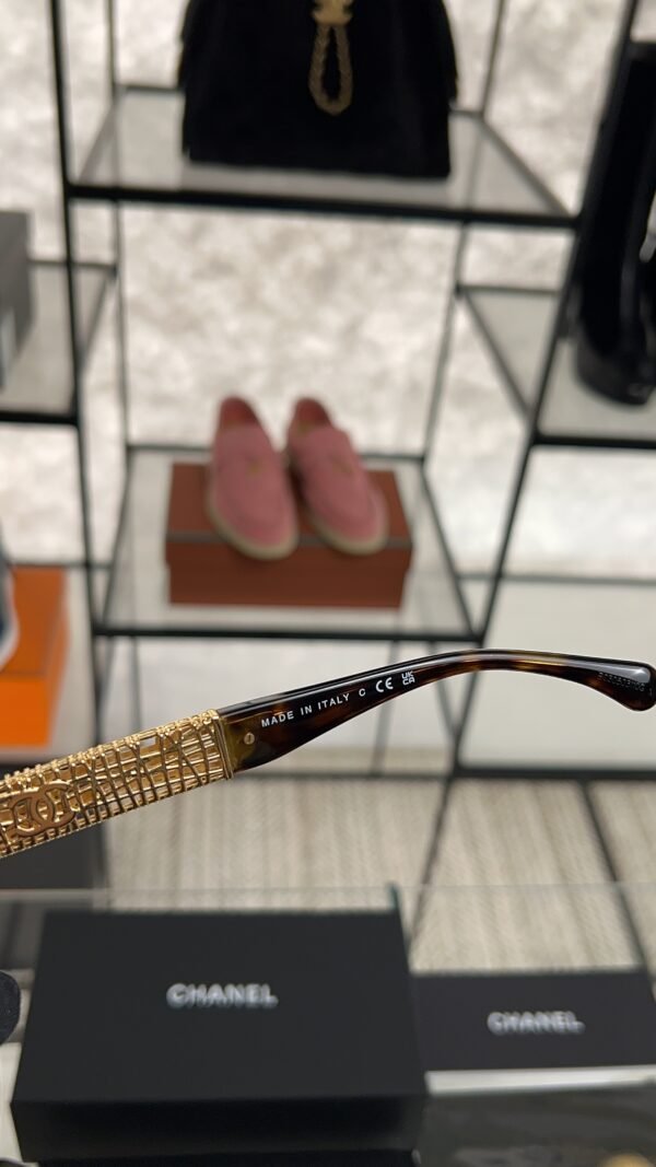 Chanel Cat Eye Eyeglasses Frame: Acetate & Chain, Dark Tortoise