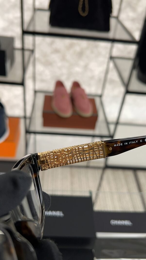 Chanel Cat Eye Eyeglasses Frame: Acetate & Chain, Dark Tortoise