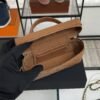 Chanel Top Handle Long Vanity Dark Brown Caviar Light Gold