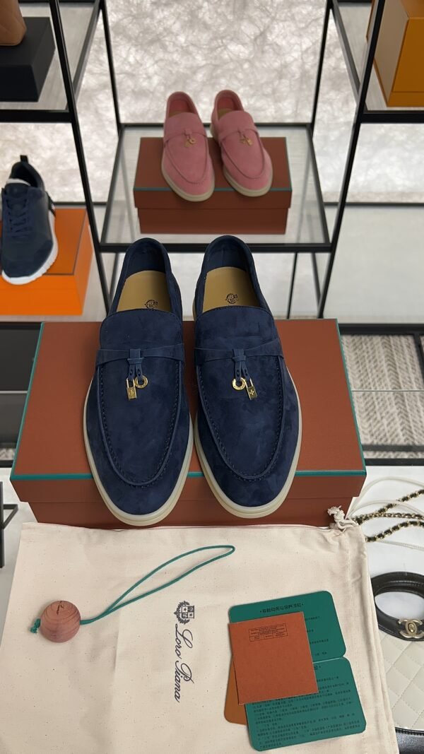 Loro Piana Summer Charms Walk Loafer Argo Blue Melange (W948)