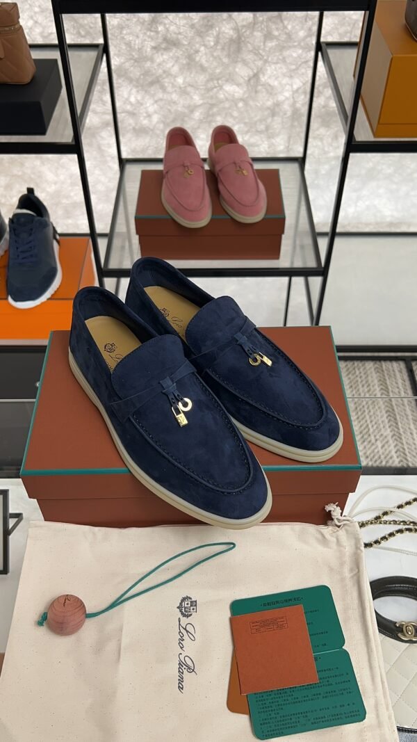 Loro Piana Summer Charms Walk Loafer Argo Blue Melange (W948)