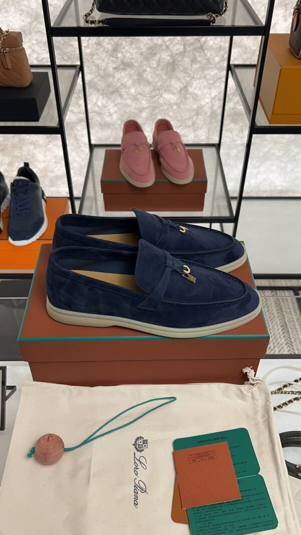 Loro Piana Summer Charms Walk Loafer Argo Blue Melange (W948)