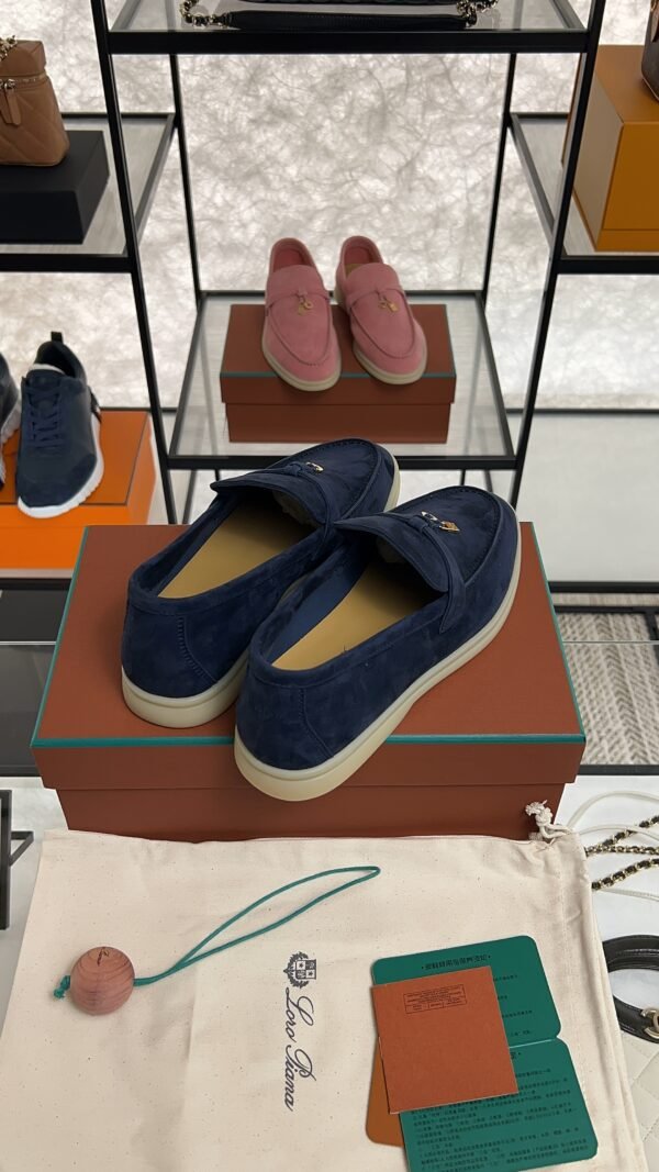 Loro Piana Summer Charms Walk Loafer Argo Blue Melange (W948)