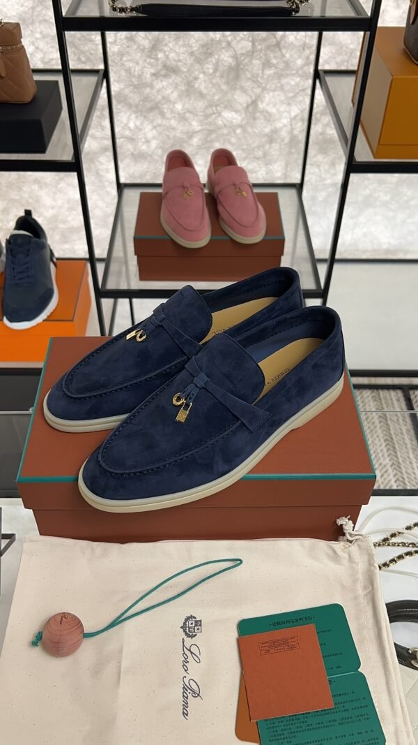 Loro Piana Summer Charms Walk Loafer Argo Blue Melange (W948)