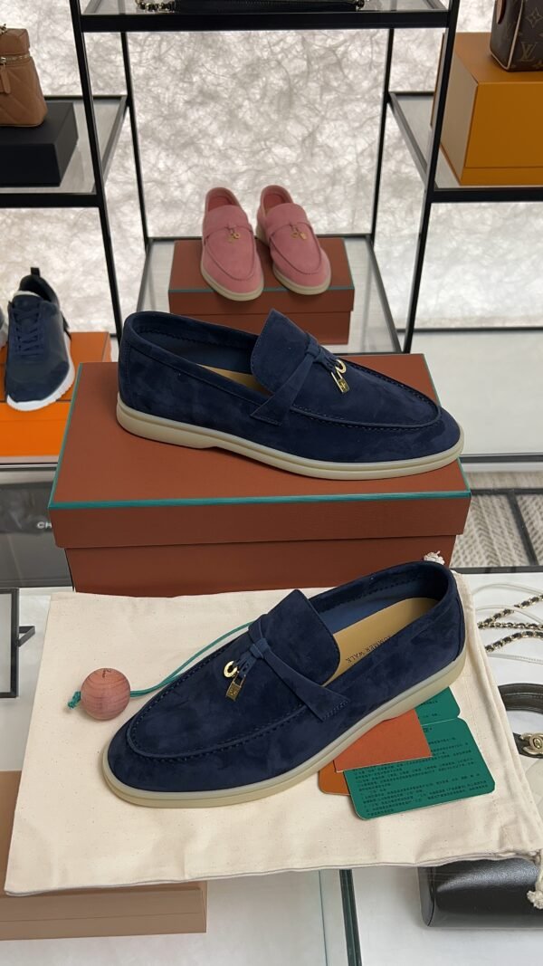 Loro Piana Summer Charms Walk Loafer Argo Blue Melange (W948)
