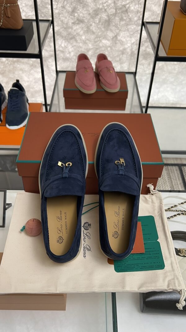 Loro Piana Summer Charms Walk Loafer Argo Blue Melange (W948)