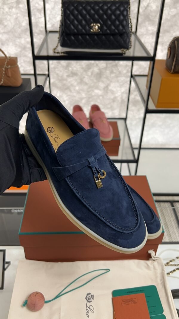 Loro Piana Summer Charms Walk Loafer Argo Blue Melange (W948)