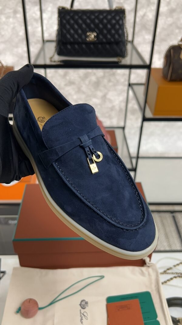 Loro Piana Summer Charms Walk Loafer Argo Blue Melange (W948)