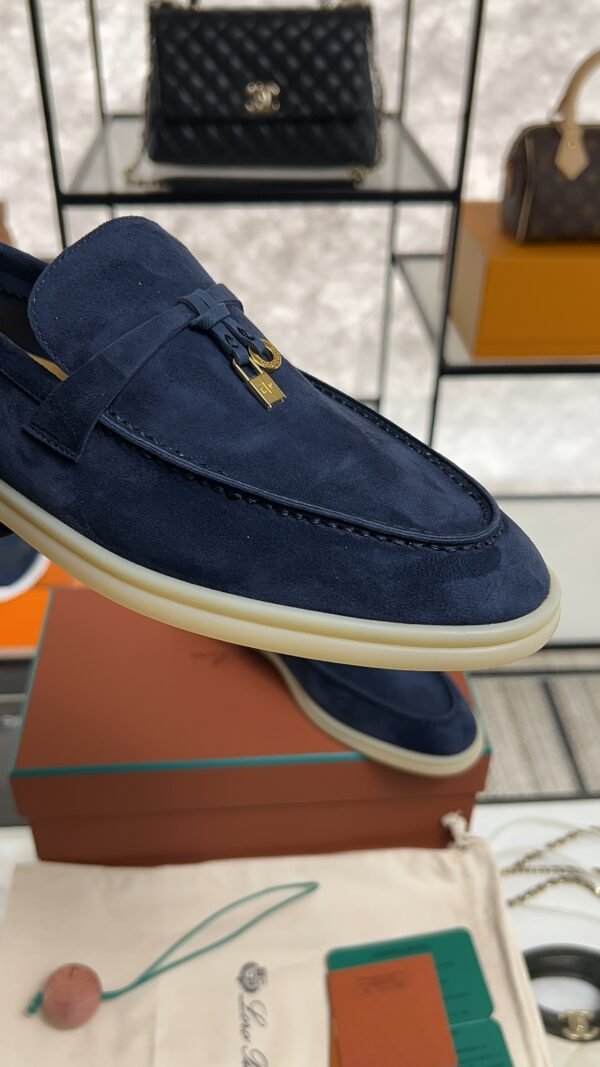 Loro Piana Summer Charms Walk Loafer Argo Blue Melange (W948)