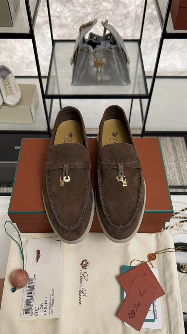 Loro Piana Summer Charms Walk Loafer Brown