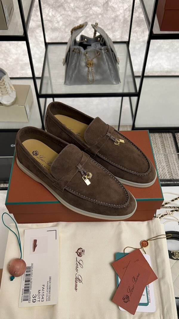 Loro Piana Summer Charms Walk Loafer Brown