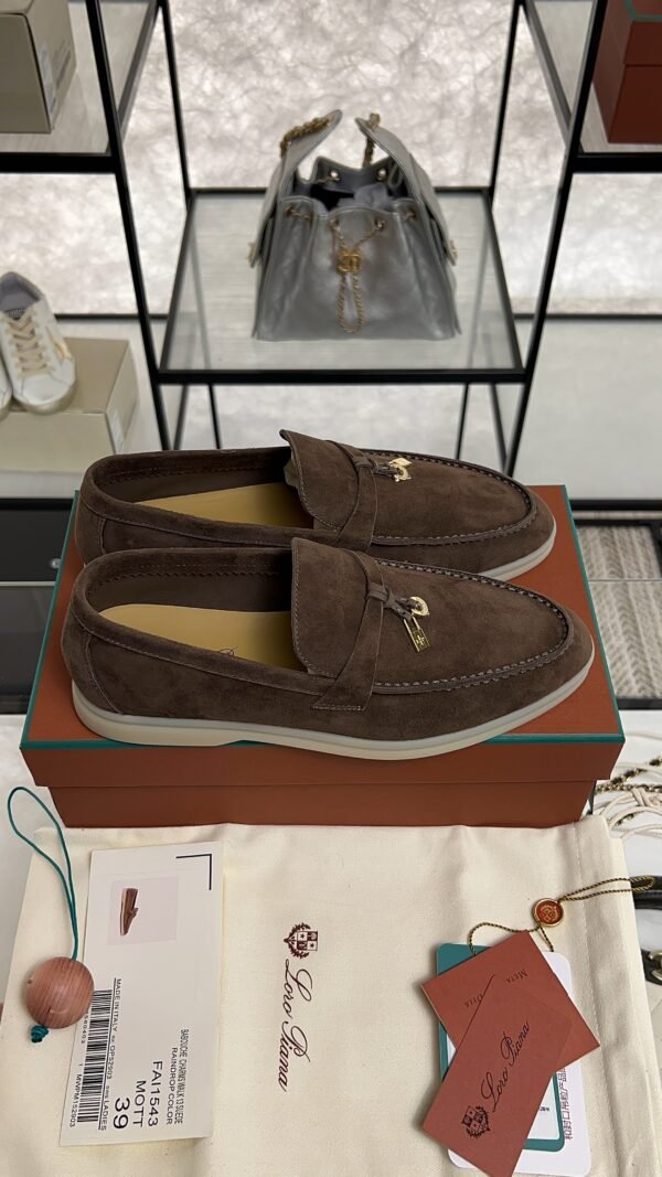 Loro Piana Summer Charms Walk Loafer Brown