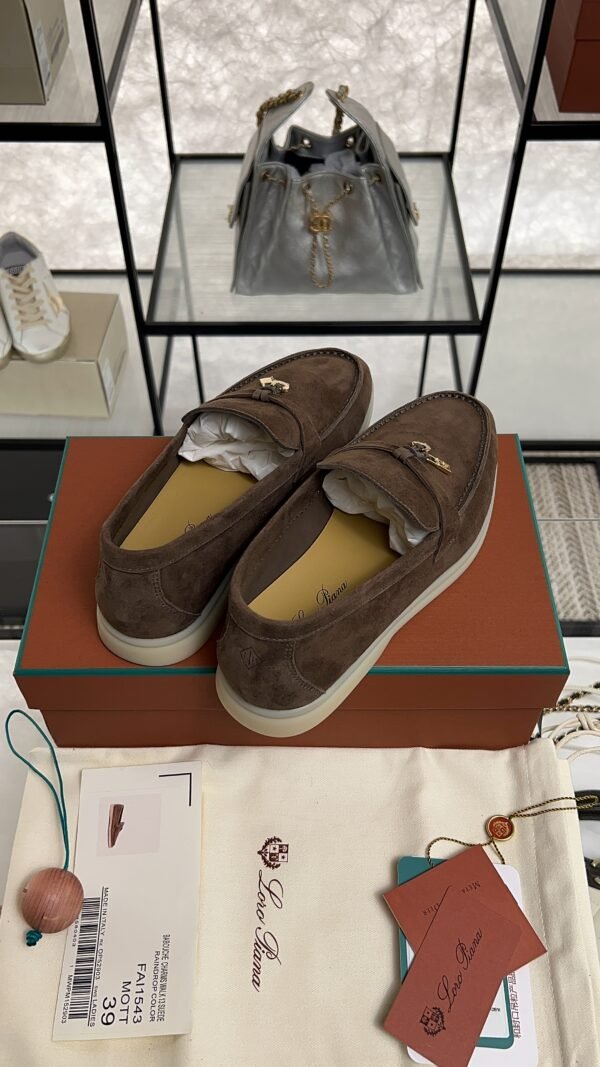Loro Piana Summer Charms Walk Loafer Brown