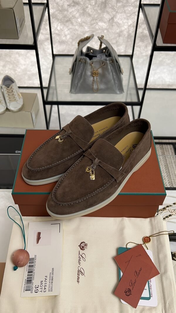 Loro Piana Summer Charms Walk Loafer Brown