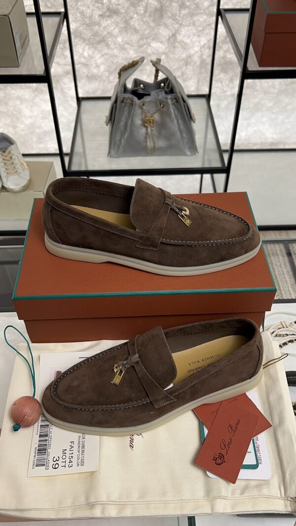 Loro Piana Summer Charms Walk Loafer Brown