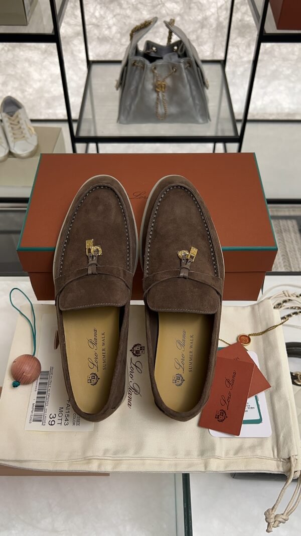 Loro Piana Summer Charms Walk Loafer Brown