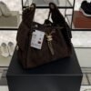 Chanel Small 25 Handbag Brown Suede Quilted