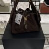 Chanel Small 25 Handbag Brown Suede Quilted