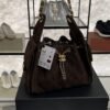Chanel Small 25 Handbag Brown Suede Quilted