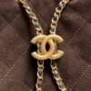 Chanel Small 25 Handbag Brown Suede Quilted