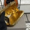 Bottega Veneta Knot Clutch Gold