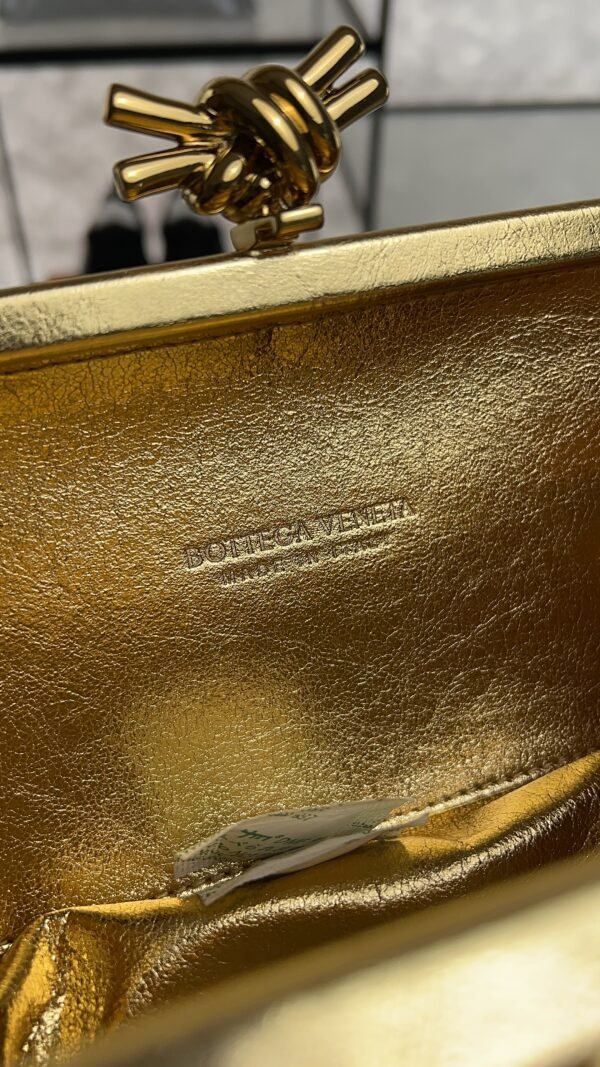 Bottega Veneta Knot Clutch Gold