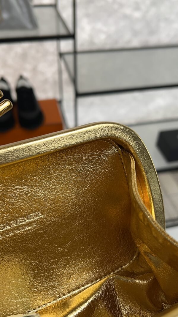 Bottega Veneta Knot Clutch Gold